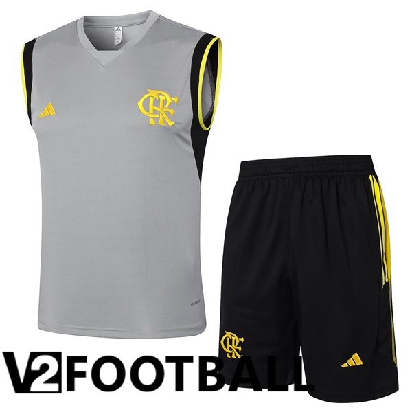 Flamengo Soccer Vest + Shorts Grey 2024/2025