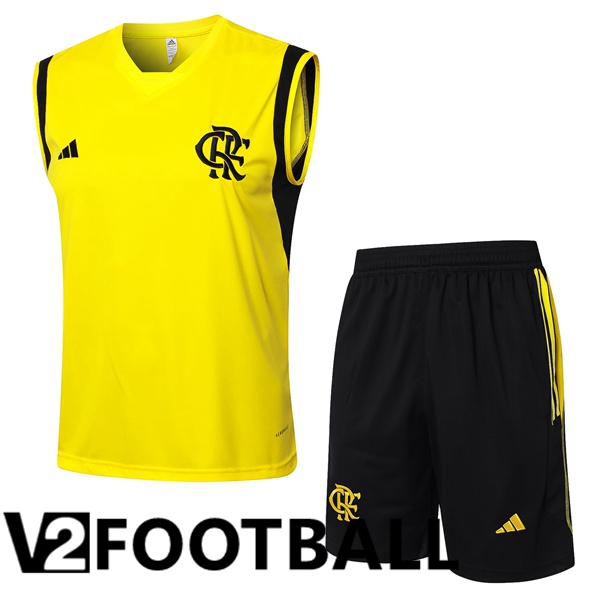 Flamengo Soccer Vest + Shorts Yellow 2024/2025