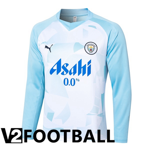 Manchester City Training Sweatshirt White Blue 2024/2025