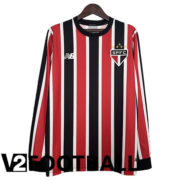 Sao Paulo FC Away Soccer Shirt Long Sleeve 2024/2025