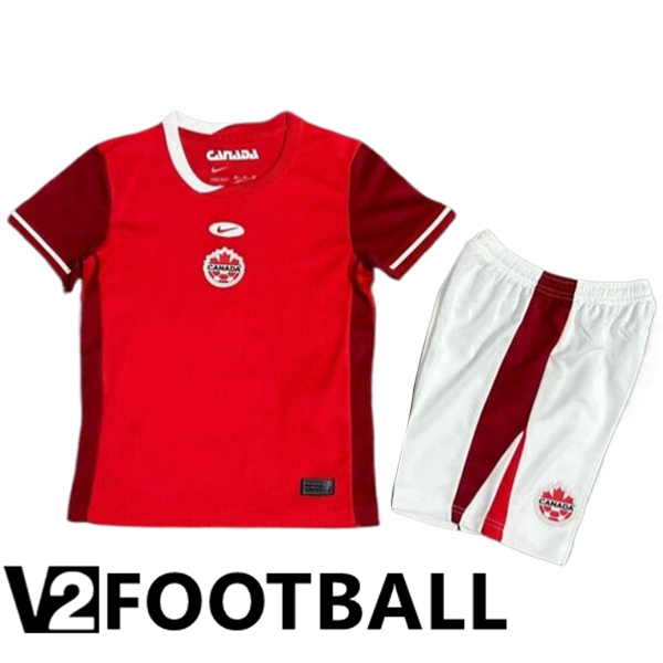 Canada Kids Home Soccer Shirt UEFA Euro 2024