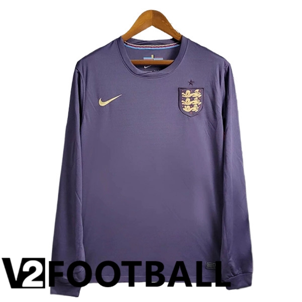 England Away Soccer Shirt Long Sleeve UEFA Euro 2024