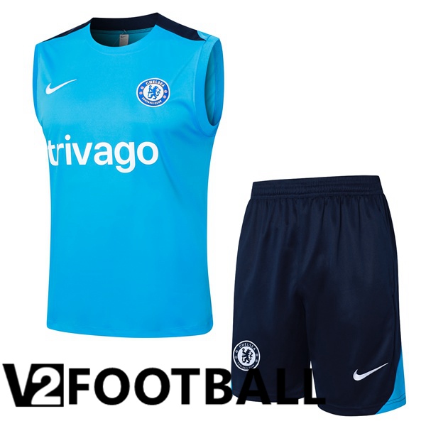 FC Chelsea Soccer Vest + Shorts Blue 2024/2025