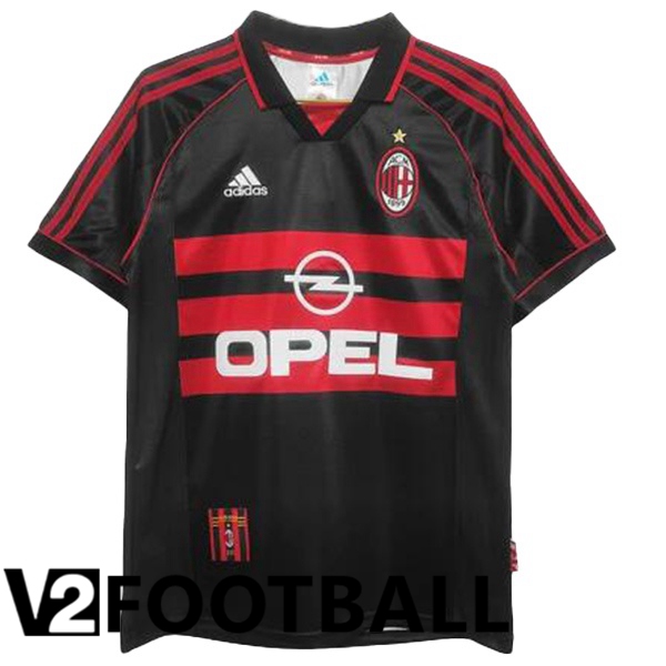 AC Milan Retro Third Soccer Shirt Black Red 1998-1999