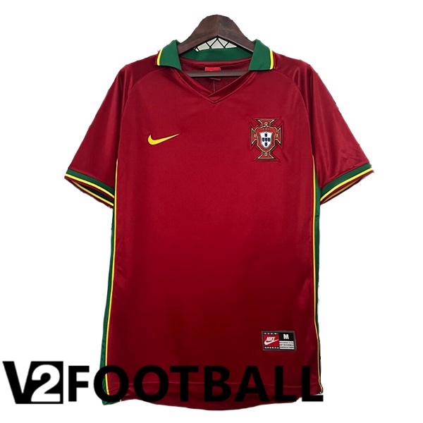 Portugal Retro Home Soccer Shirt Red 1997-1998