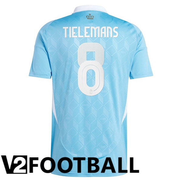 Belgium (TIELEMANS 8) Away Soccer Shirt UEFA Euro 2024