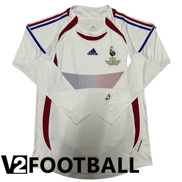 France Retro Away Soccer Shirt Long sleeve 2006