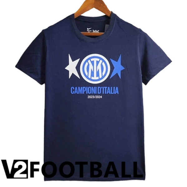 Inter Milan Soccer Shirt T-Shirt Champion 2 Blue Marine 2023/2024