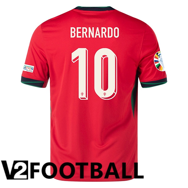 Portugal (BERNARDO 10) Home Soccer Shirt UEFA Euro 2024