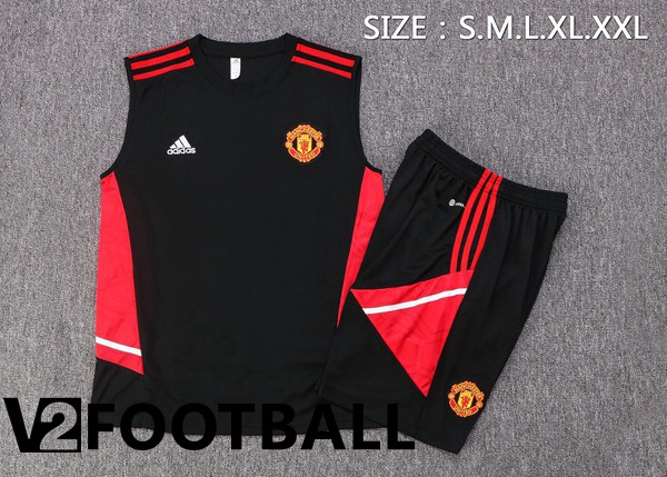 Manchester United Football Vest + Shorts Black 2022/2023