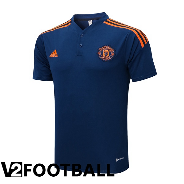 Manchester United Polo Shirts Royal Blue 2022/2023