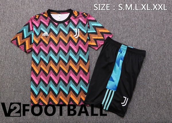 Juventus Training T Shirt + Shorts Blue 2022/2023