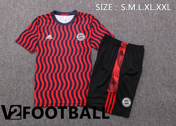 Bayern Munich Training T Shirt + Shorts Red 2022/2023