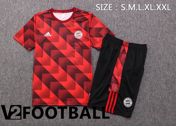 Bayern Munich Training T Shirt + Shorts Red 2022/2023