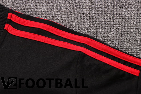Manchester United Training T Shirt + Shorts Black 2022/2023