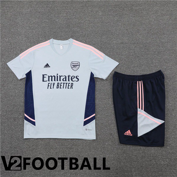 Arsenal Training T Shirt + Shorts White 2022/2023