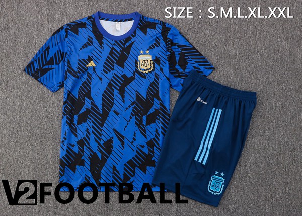 Argentina Training T Shirt + Shorts Blue 2022/2023