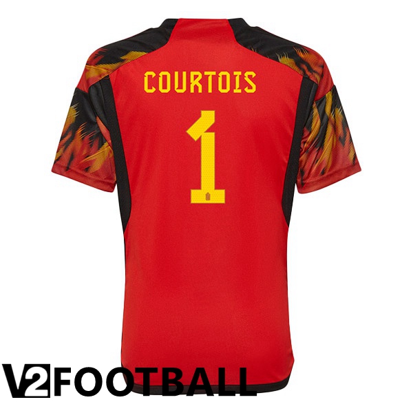 Belgium (COURTOIS 1) Home Shirts Red World Cup 2022
