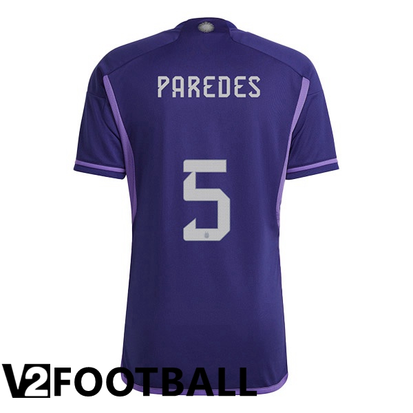 Argentina (PAREDES 5) Away Shirts Purple World Cup 2022