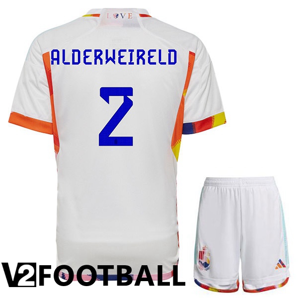 Belgium (ALDERWEIRELD 2) Kids Away Shirts White 2023/2023