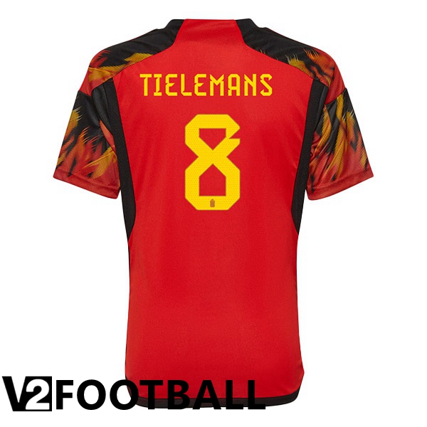 Belgium (TIELEMANS 8) Home Shirts Red 2023/2023