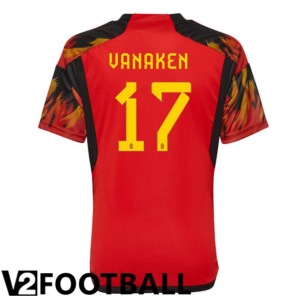 Belgium (VANAKEN 17) Home Shirts Red 2023/2023