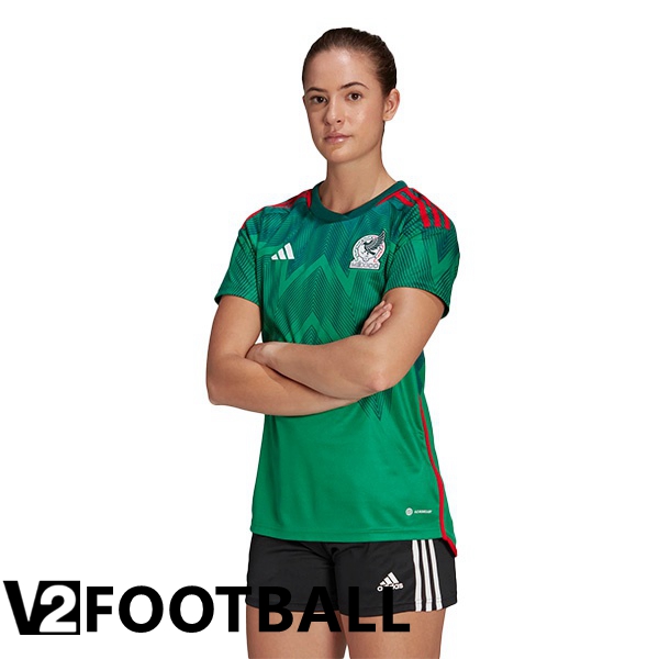 Womens Mexico Home Shirts Green World Cup 2022