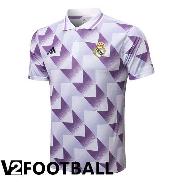 Real Madrid Polo Shirts White Purple 2022/2023