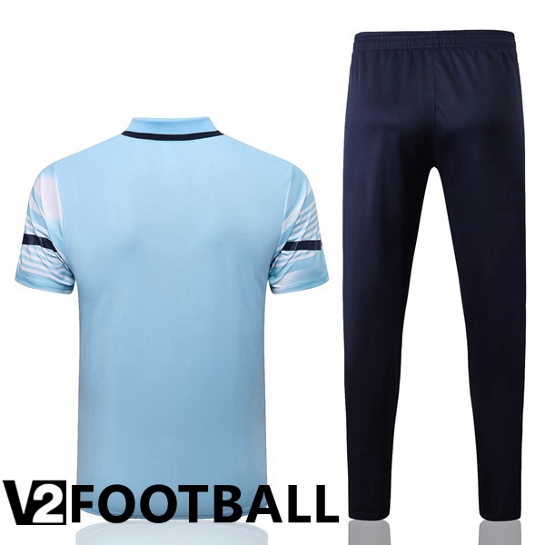 Manchester City Polo Shirts + Pants Blue 2022/2023