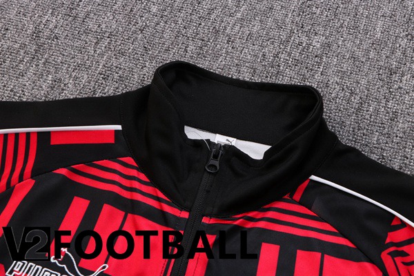 AC Milan Training Jacket Suit Black Red 2022/2023
