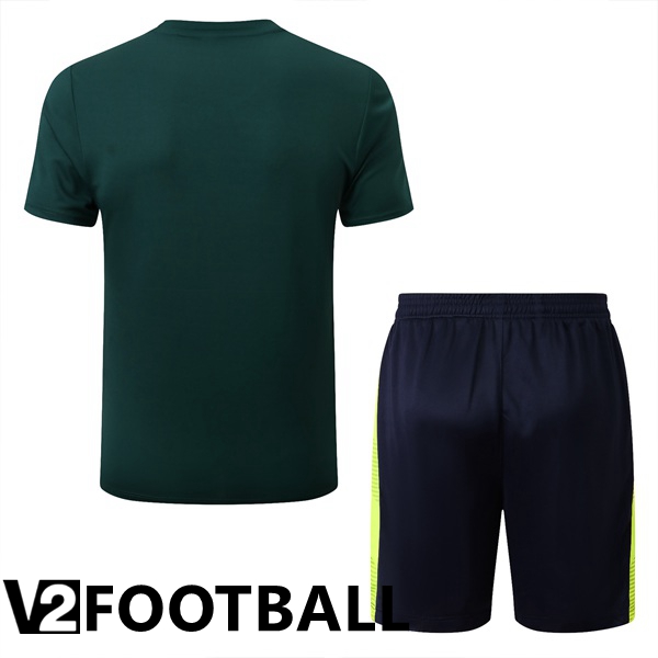 Palmeiras Training T Shirt + Shorts Green White 2022/2023