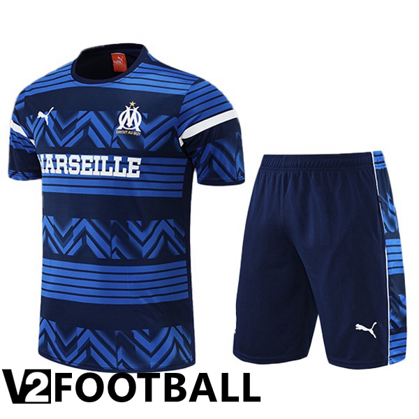 Olympique MarseilleTraining T Shirt + Shorts Blue 2022/2023