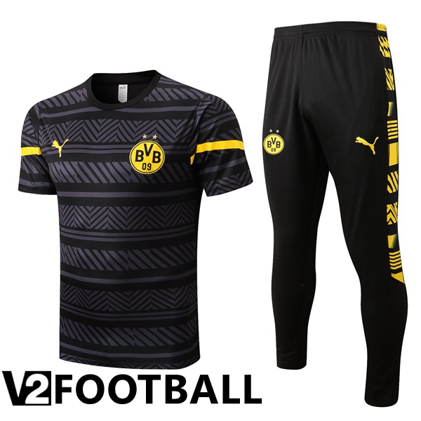 Borussia Dortmund Training T Shirt + Pants Grey 2022/2023