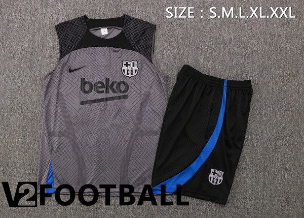 FC Barcelona Football Vest + Shorts Grey 2022/2023