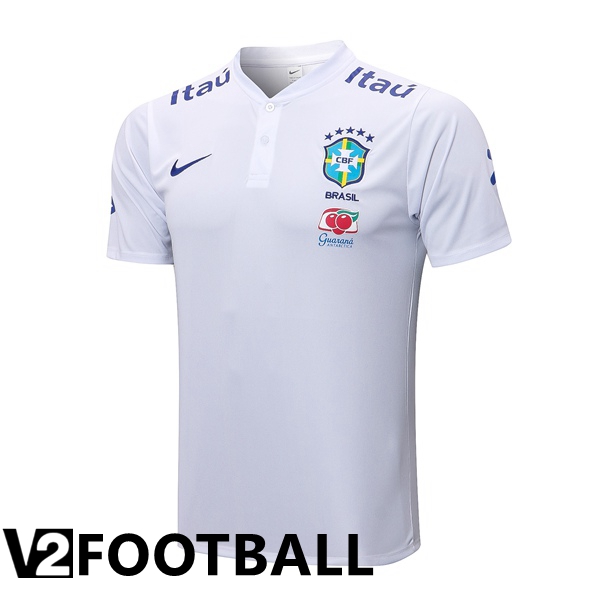 Brazil Polo Shirts White 2022/2023