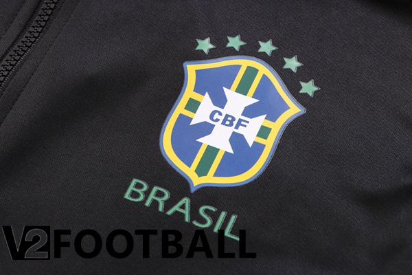 Brazil Training Tracksuit Hoodie Black 2022/2023