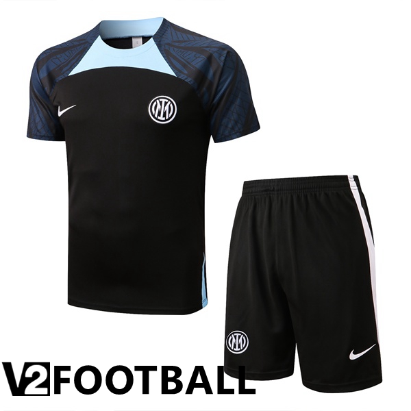 Inter Milan Training T Shirt + Shorts Black 2022/2023