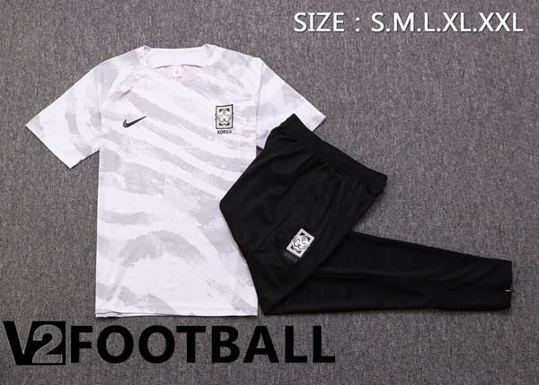 South Korea Training T Shirt + Pants White 2022/2023