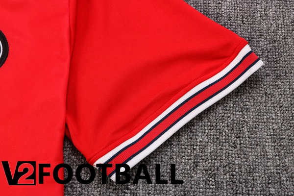 Paris Saint Germain Training T Shirt + Shorts Red 2022/2023