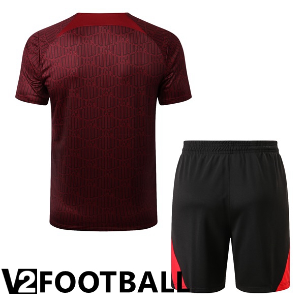 FC Liverpool Training T Shirt + Shorts Red 2022/2023