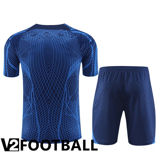 France Training T Shirt + Shorts Blue 2022/2023