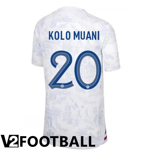 France (KOLO MUANI 20) Away Shirts White 2023/2023