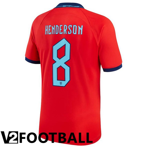 England (HENDERSON 8) Away Shirts Red 2023/2023