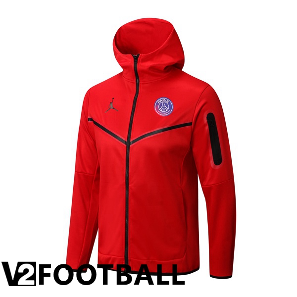 JORDAN Paris Saint Germain Training Jacket Hoodie Red 2022/2023