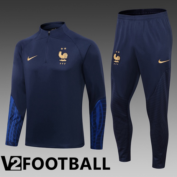 France Kids Training Jacket Suit Blue 2022/2023