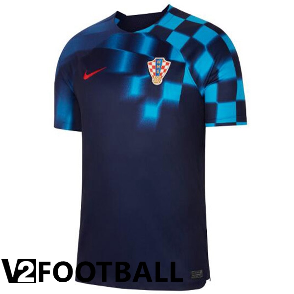Croatia Away Shirts Black Blue World Cup 2022