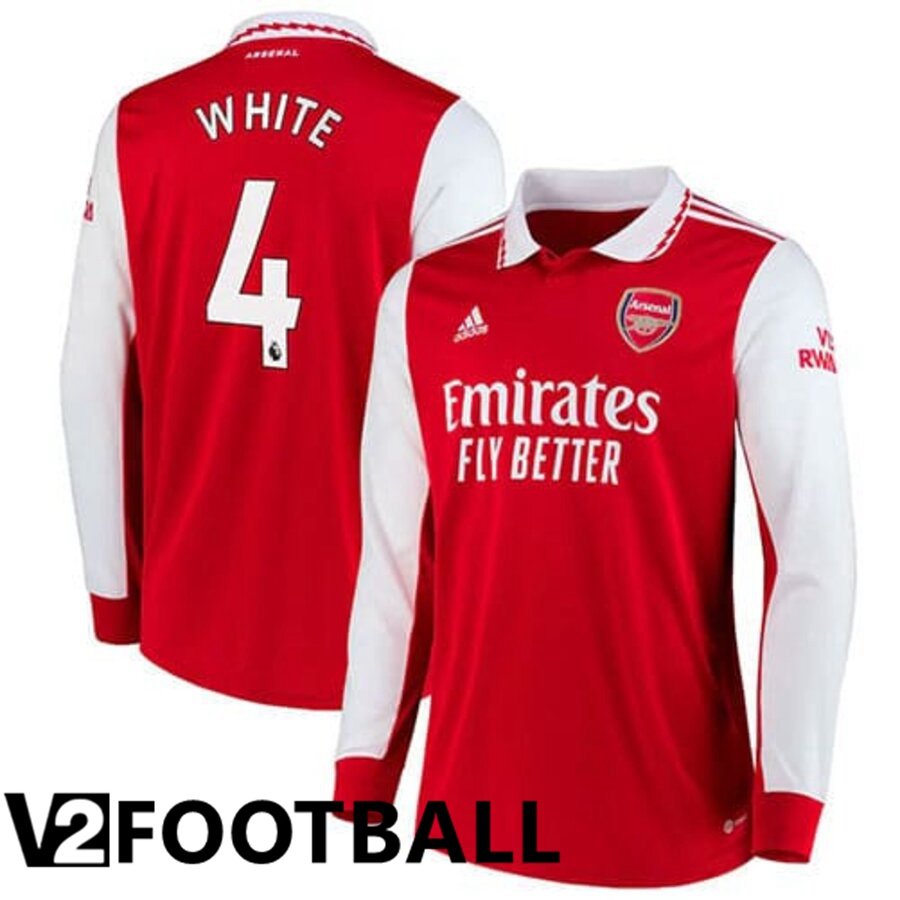 Arsenal (WHITE 4) Home Shirts Long sleeve 2022/2023