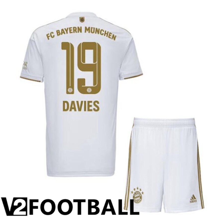 Bayern Munich (DAVIES 19) Kids Away Shirts 2022/2023