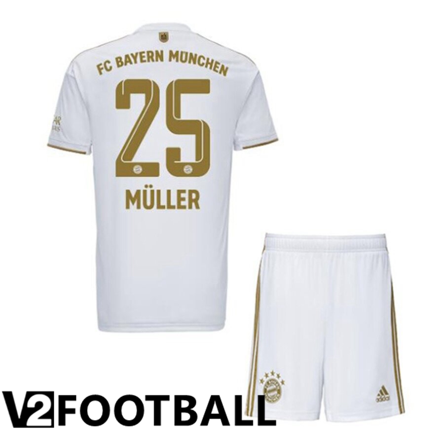 Bayern Munich (MÜLLER 25) Kids Away Shirts 2022/2023