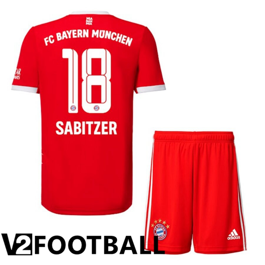 Bayern Munich (SABITZER 18) Kids Home Shirts 2022/2023